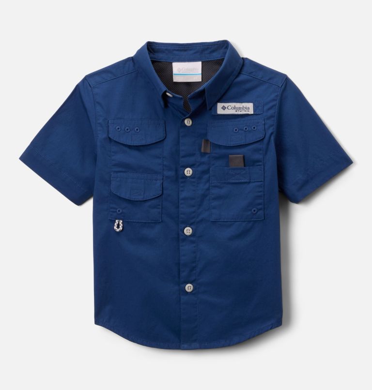 Boys’ Toddler PFG Bonehead Short Sleeve Shirt, Color: Carbon, image 1