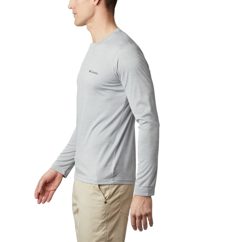 Men's ZERO Rules Technical Long Sleeve Shirt, Color: Columbia Grey Heather, image 3