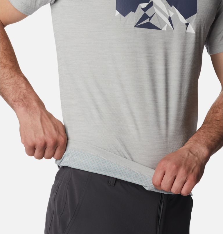 Zero Rules Short Sleeve Graphic Shirt | 044 | XL, Color: Columbia Grey Hthr, Fractal Peaks Grx, image 5