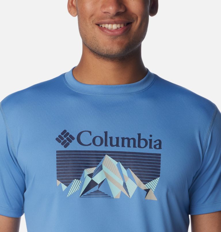 Camiseta técnica Zero Rules para hombre, Color: Skyler, Fractal Peaks, image 4
