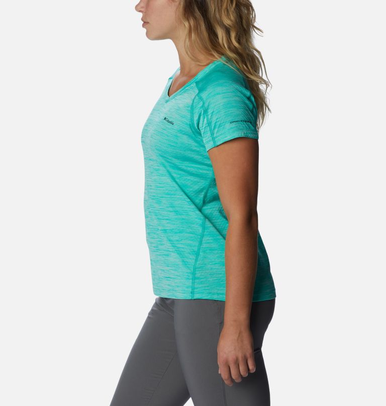 Zero Rules Short Sleeve Shirt, Color: Electric Turquoise Heather, image 3