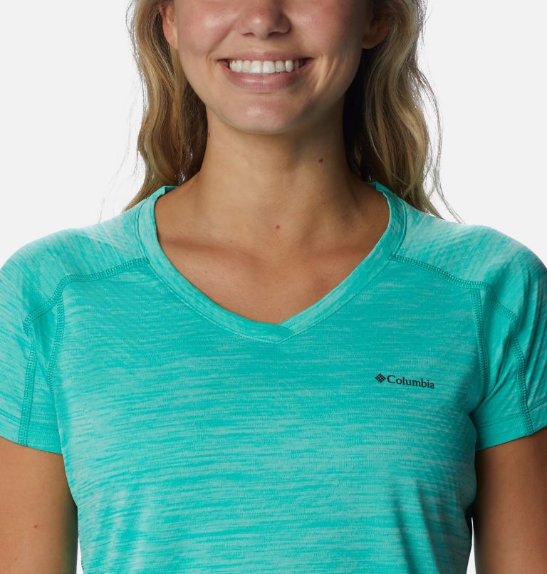 Zero Rules Short Sleeve Shirt, Color: Electric Turquoise Heather, image 4