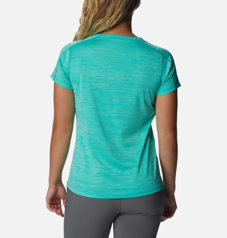 Zero Rules Short Sleeve Shirt, Color: Electric Turquoise Heather, image 2