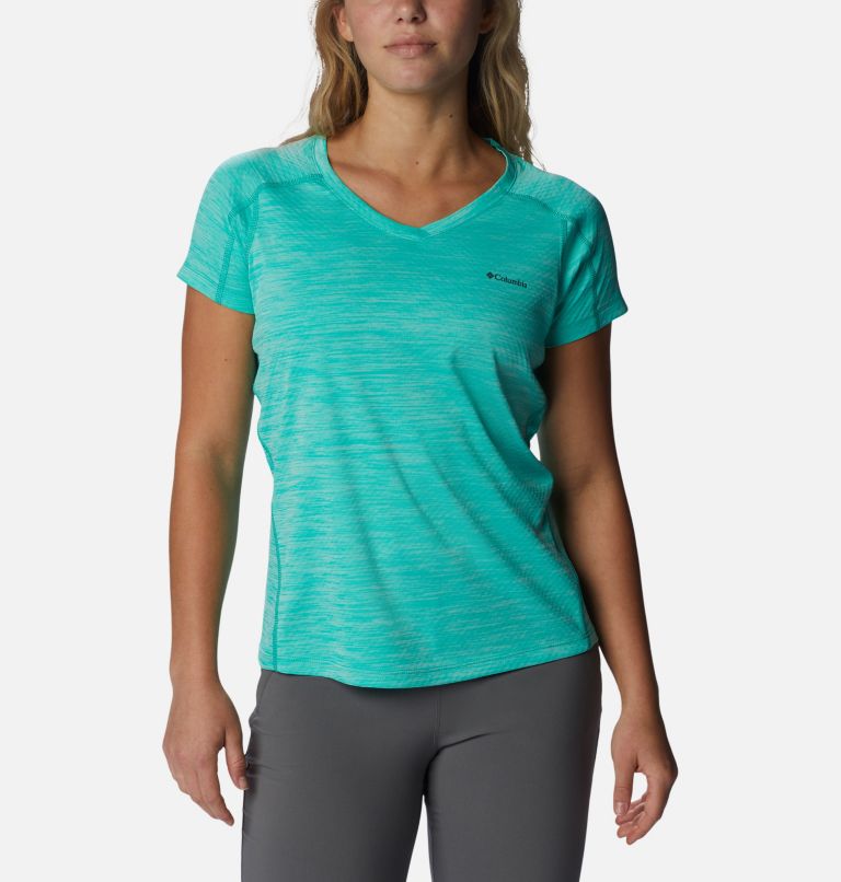 Zero Rules Short Sleeve Shirt, Color: Electric Turquoise Heather, image 1