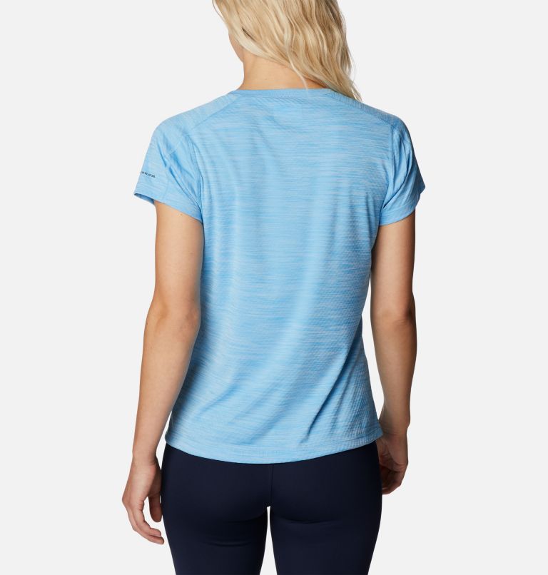 Thumbnail: T-shirt tecnica Zero Rules da donna, Color: Vista Blue Heather, image 2