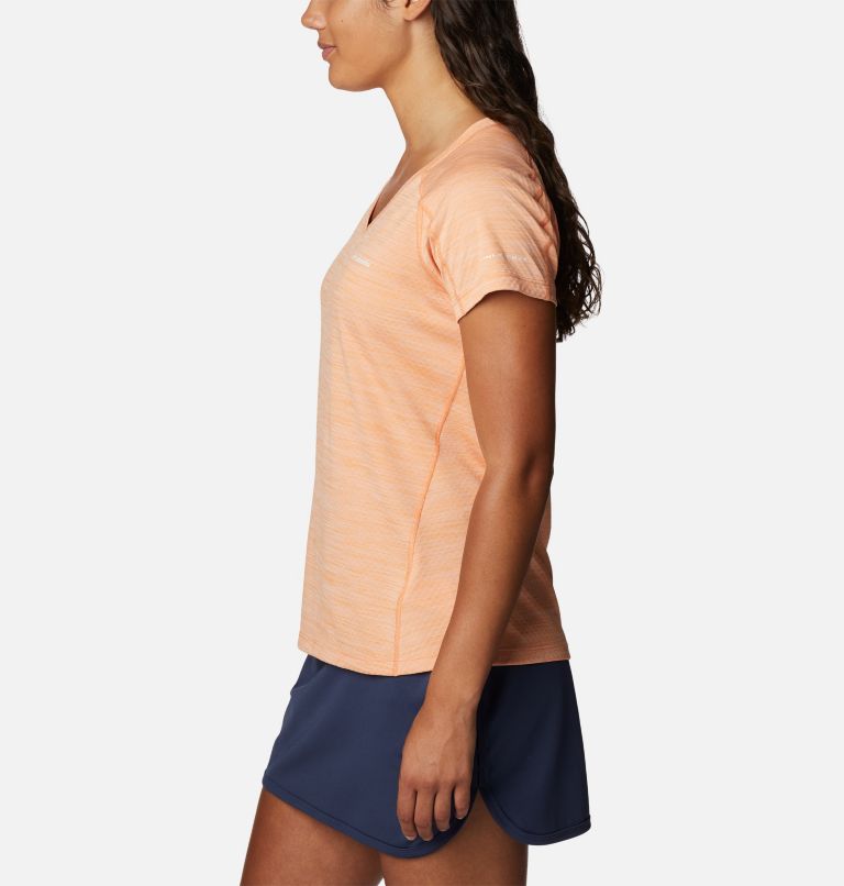 Women's Zero Rules Technical T-Shirt, Color: Peach Heather, image 3