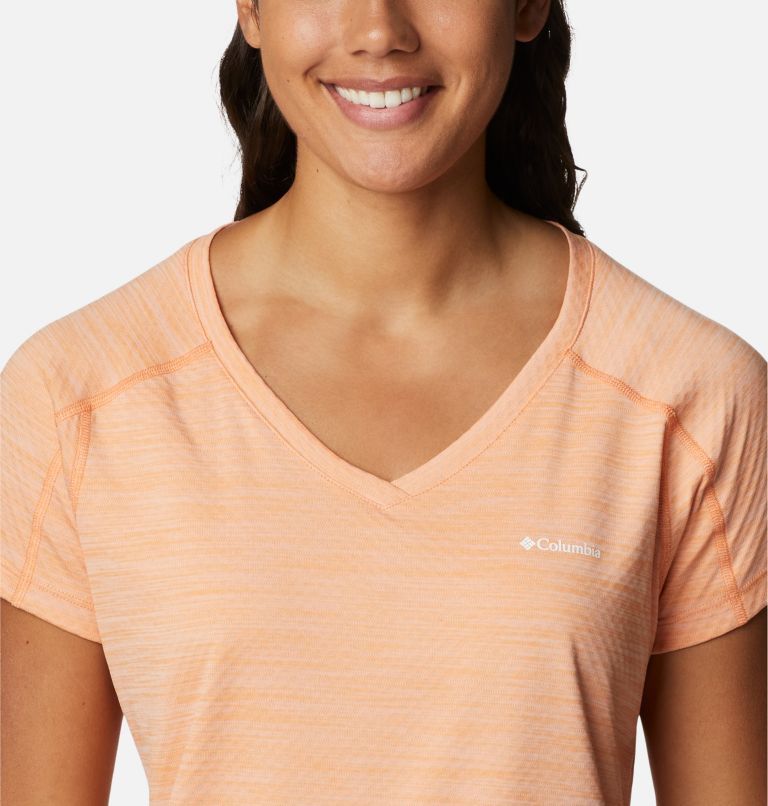 Women's Zero Rules Technical T-Shirt, Color: Peach Heather, image 4