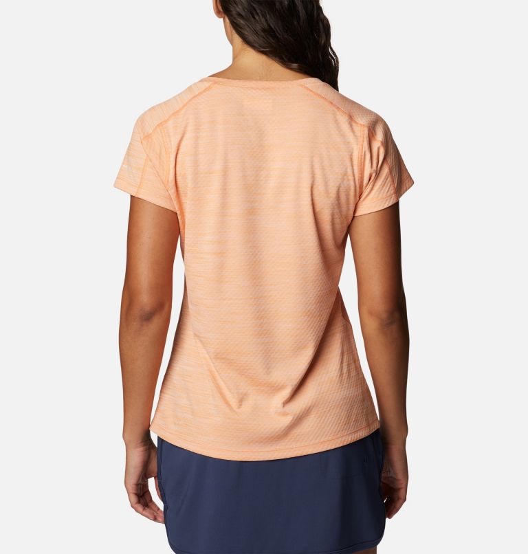 Women's Zero Rules Technical T-Shirt, Color: Peach Heather, image 2