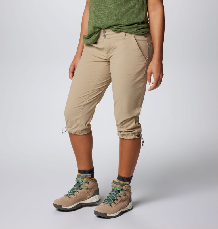 Columbia L121213 Womens Tan Saturday Trail II Knee Capri Pants