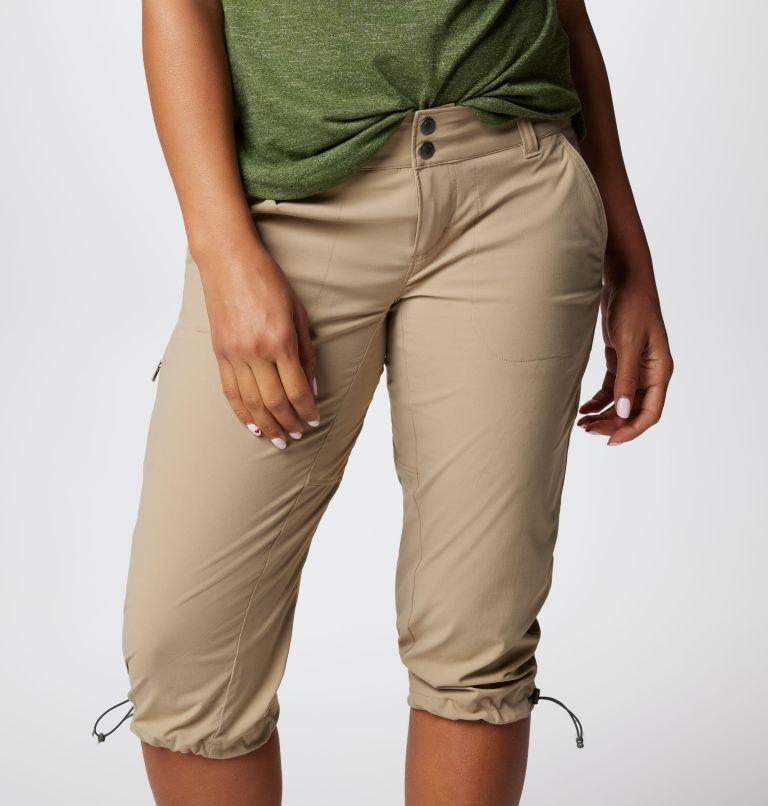 Columbia L121213 Womens Tan Saturday Trail II Knee Capri Pants Size 12 L