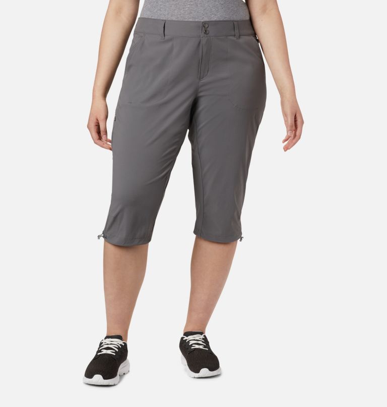 Thumbnail: Women's Saturday Trail II Knee Pants - Plus Size, Color: City Grey, image 1