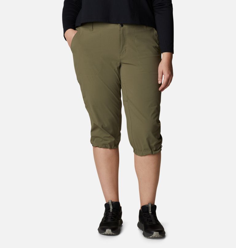Thumbnail: Women's Saturday Trail II Knee Pants - Plus Size, Color: Stone Green, image 7