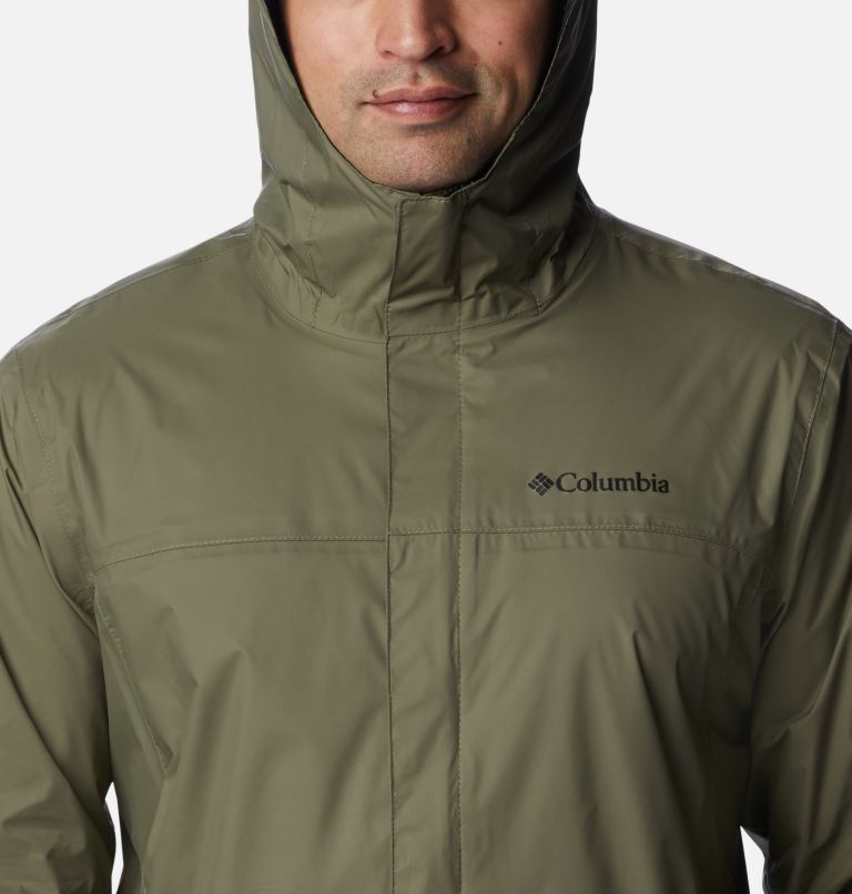 Men's Watertight II Rain Jacket, Color: Stone Green, image 4