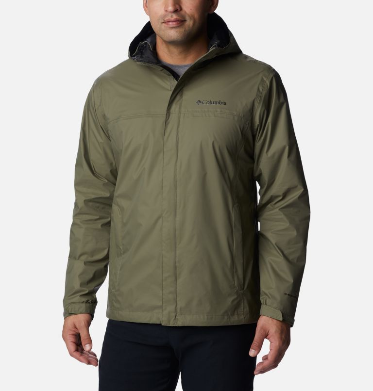 Men's Watertight II Rain Jacket, Color: Stone Green, image 1