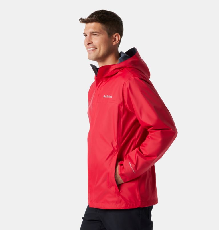Men's Watertight II Rain Jacket, Color: Mountain Red, image 3