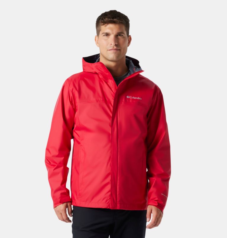 Men's Watertight II Rain Jacket, Color: Mountain Red, image 1