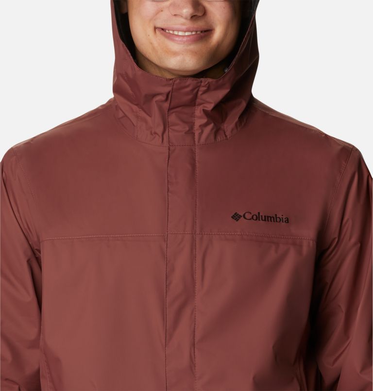 Men's Watertight II Rain Jacket, Color: Light Raisin, image 4