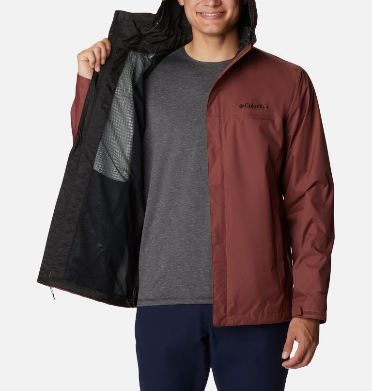 Men's Watertight II Rain Jacket, Color: Light Raisin, image 5