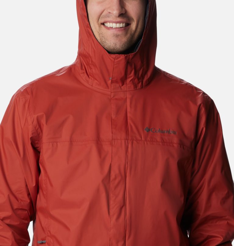 Men's Watertight II Rain Jacket, Color: Warp Red, image 4