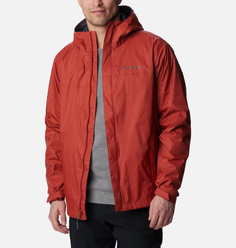 Men's Watertight II Rain Jacket, Color: Warp Red, image 8