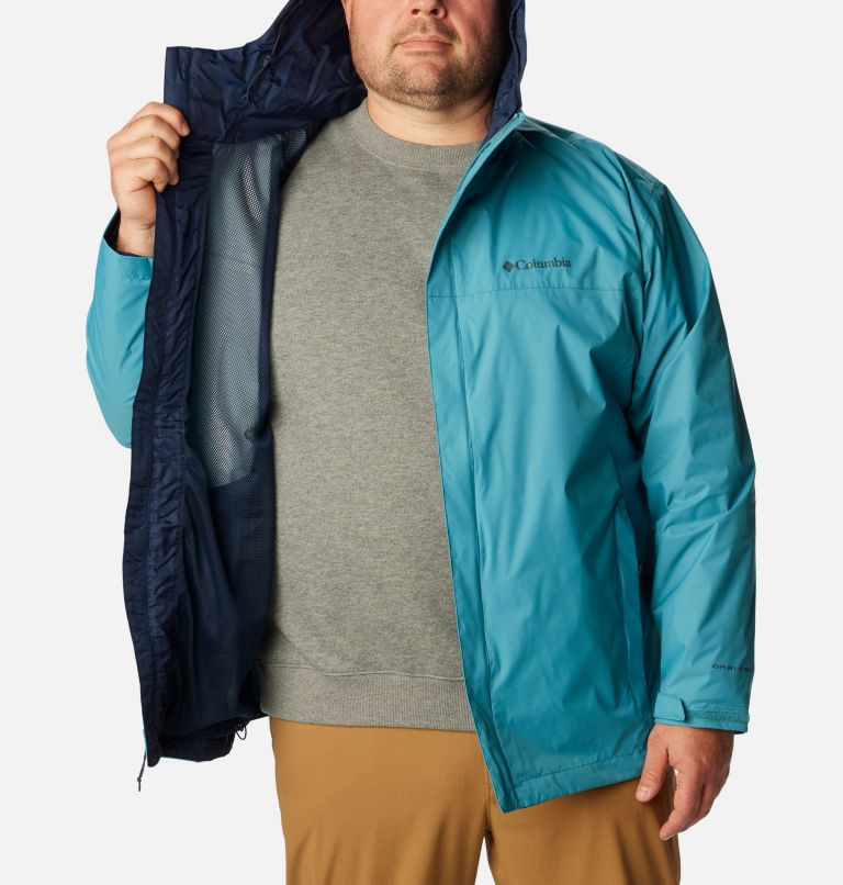 Columbia Men's Pouration Rain Jacket - Big - 3X - Blue