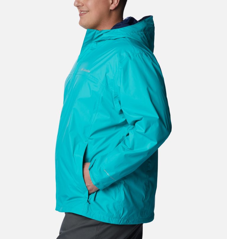 Thumbnail: Men's Watertight II Rain Jacket - Big, Color: Bright Aqua, image 3
