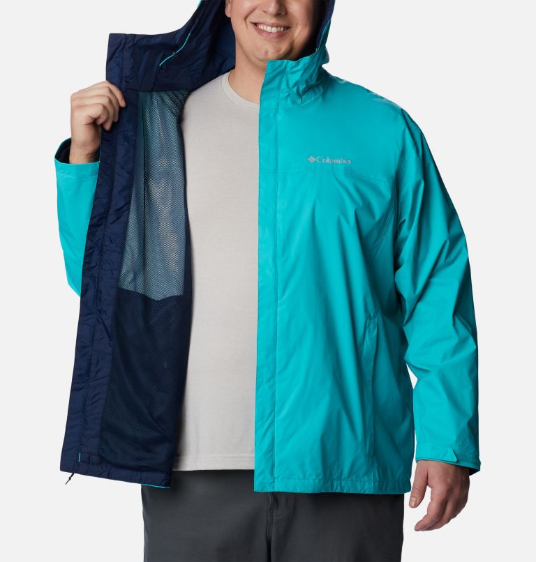 Men's Watertight II Rain Jacket - Big, Color: Bright Aqua, image 5