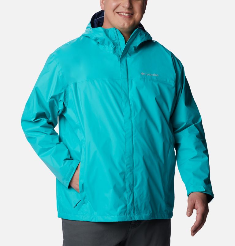 Thumbnail: Men's Watertight II Rain Jacket - Big, Color: Bright Aqua, image 1