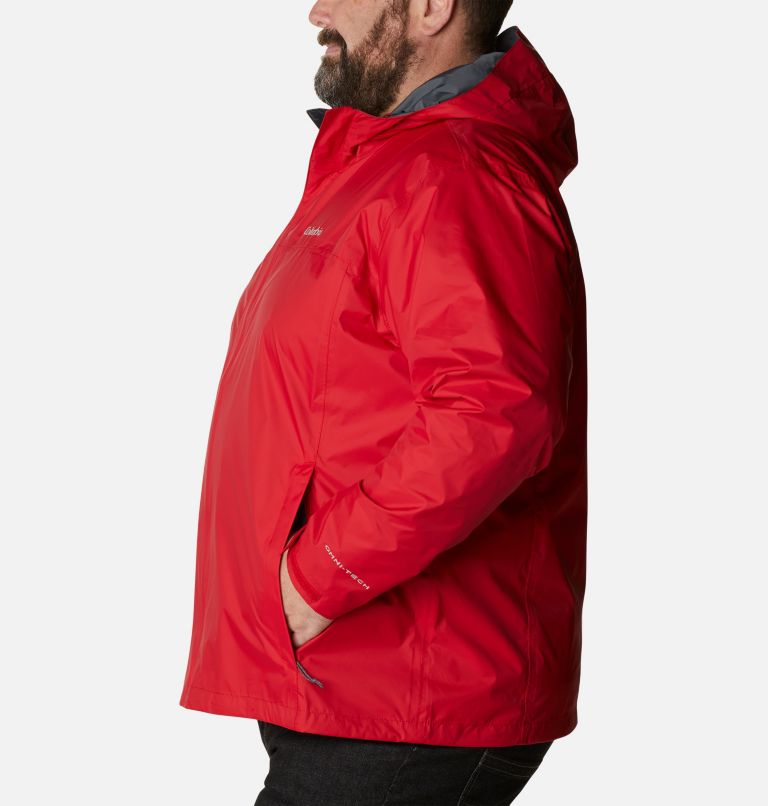 Thumbnail: Men's Watertight II Rain Jacket - Big, Color: Mountain Red, image 3