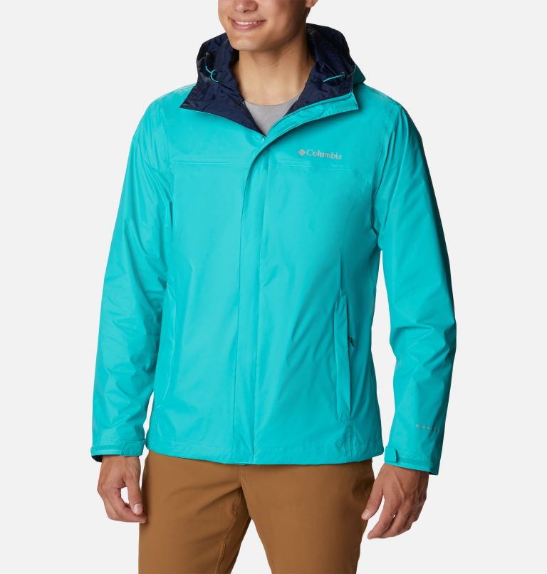 Thumbnail: Men's Watertight II Rain Jacket - Tall, Color: Bright Aqua, image 1