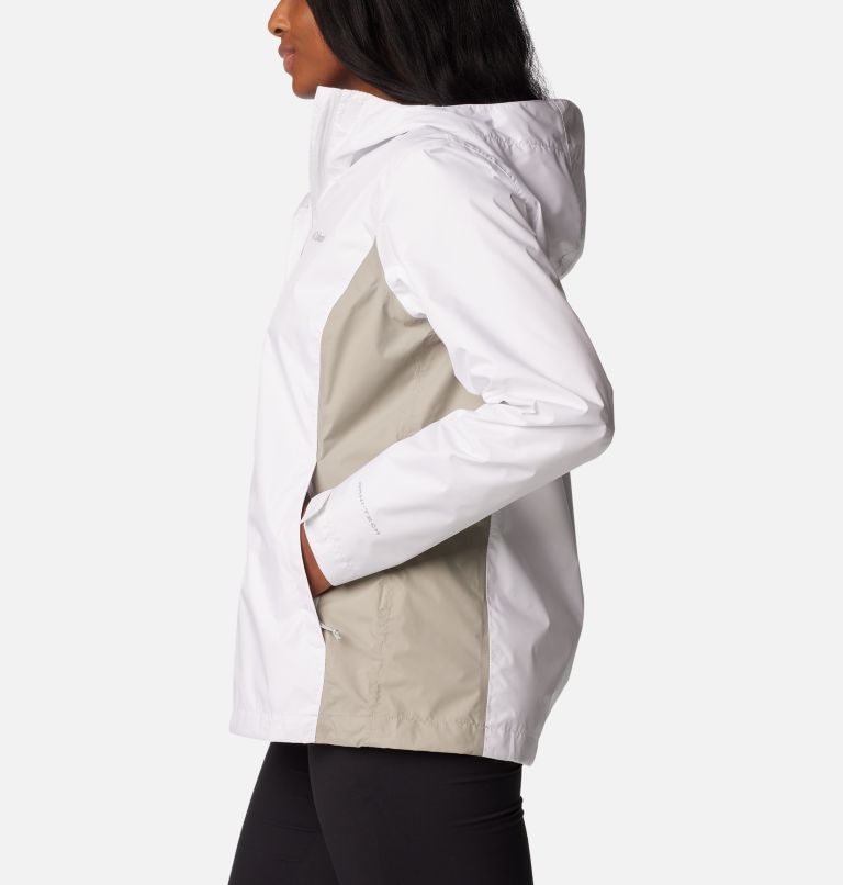 Thumbnail: Women’s Arcadia II Rain Jacket, Color: White, Flint Grey, image 3