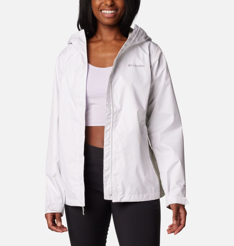 Women’s Arcadia II Rain Jacket, Color: White, Flint Grey, image 8