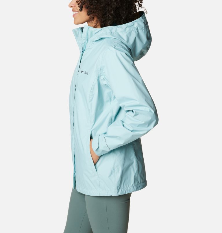 Women’s Arcadia II Rain Jacket, Color: Aqua Haze, image 3