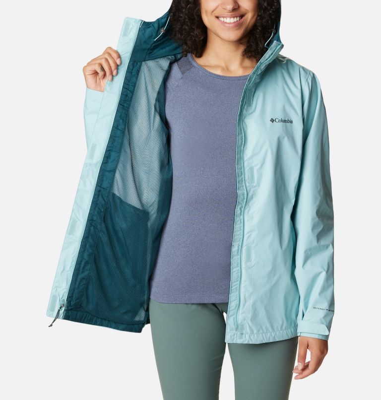 Thumbnail: Women’s Arcadia II Rain Jacket, Color: Aqua Haze, image 5