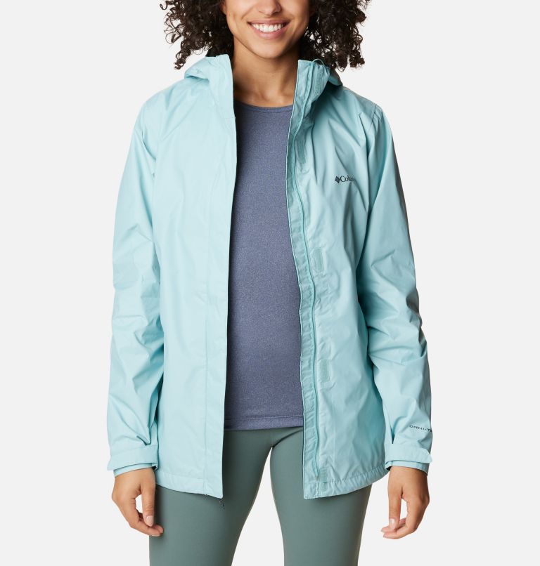 Women’s Arcadia II Rain Jacket, Color: Aqua Haze, image 7