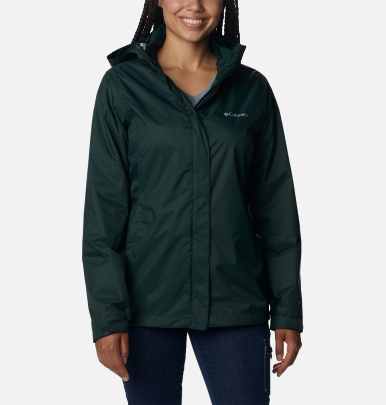 Columbia Womens Arcadia Ii Waterproof Breathable Jacket with Packable Hood 