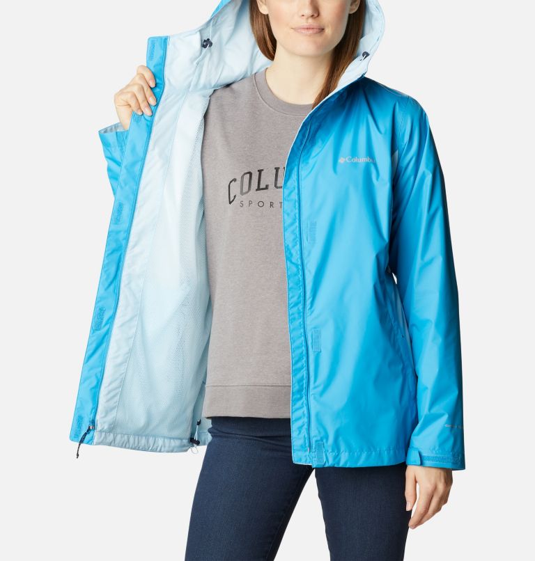 Thumbnail: Women’s Arcadia II Rain Jacket, Color: Blue chill, Spring Blue, image 5