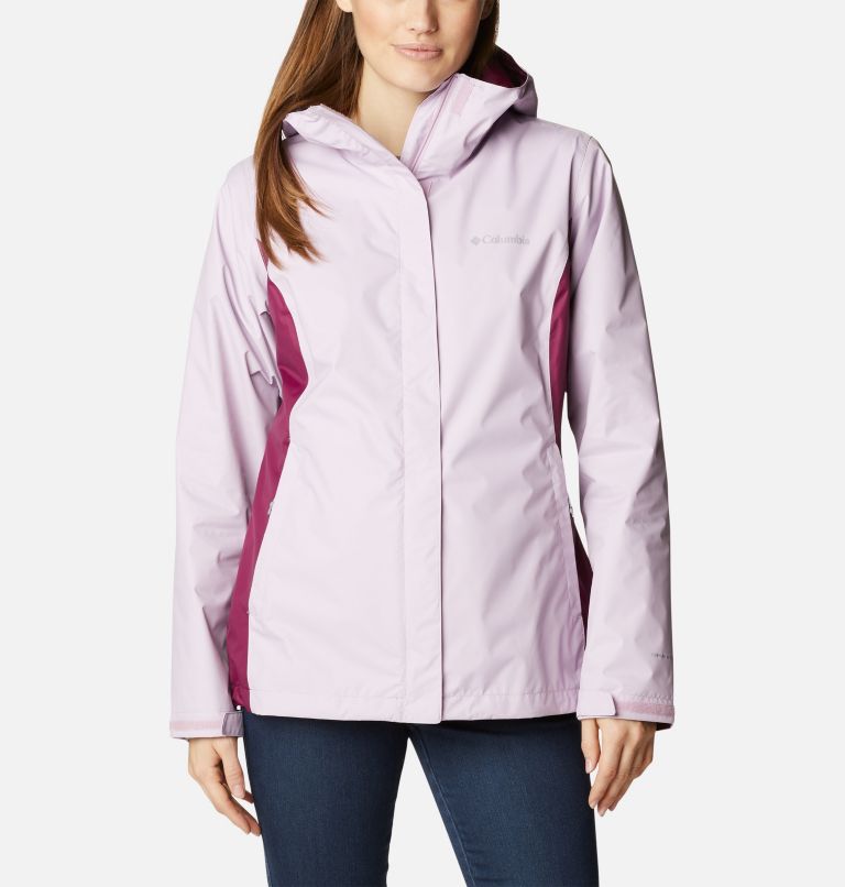 Women’s Arcadia II Rain Jacket, Color: Aura, Marionberry, image 1