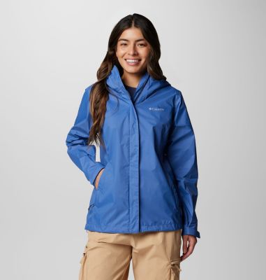 Women Light Rain Coat Waterproof Active Outdoor Trench RainJacket with Hood  Lightweight Long Plus Size for Girls