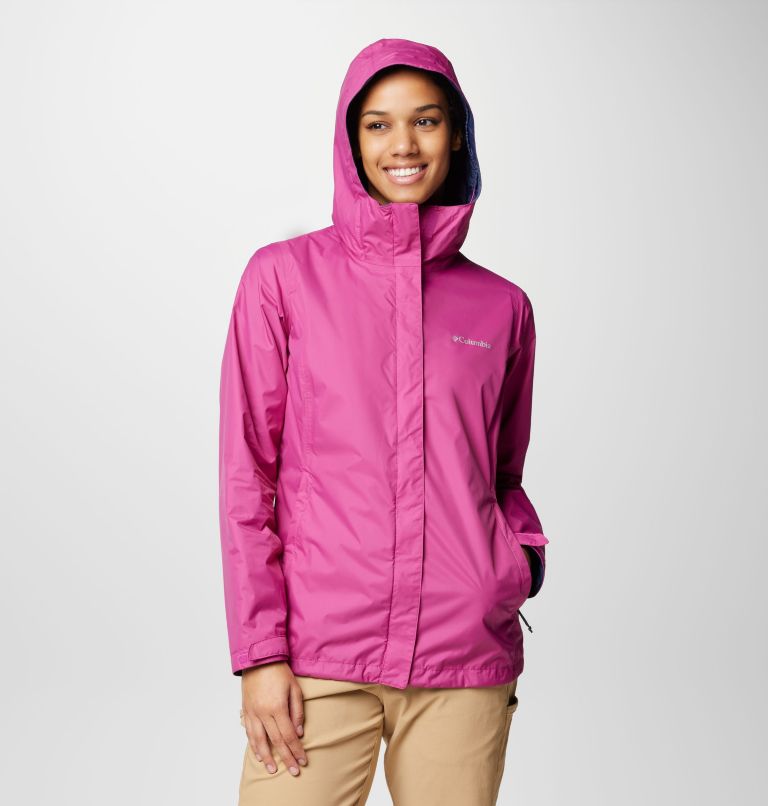 Women’s Arcadia II Rain Jacket, Color: Wild Fuchsia, image 1