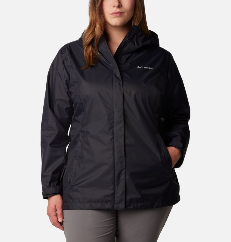 Thumbnail: Women’s Arcadia II Rain Jacket - Plus Size, Color: Black, image 1