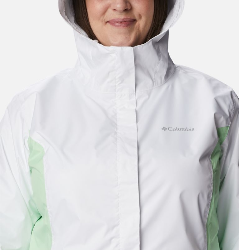 Women’s Arcadia II Rain Jacket - Plus Size, Color: White, Key West, image 4