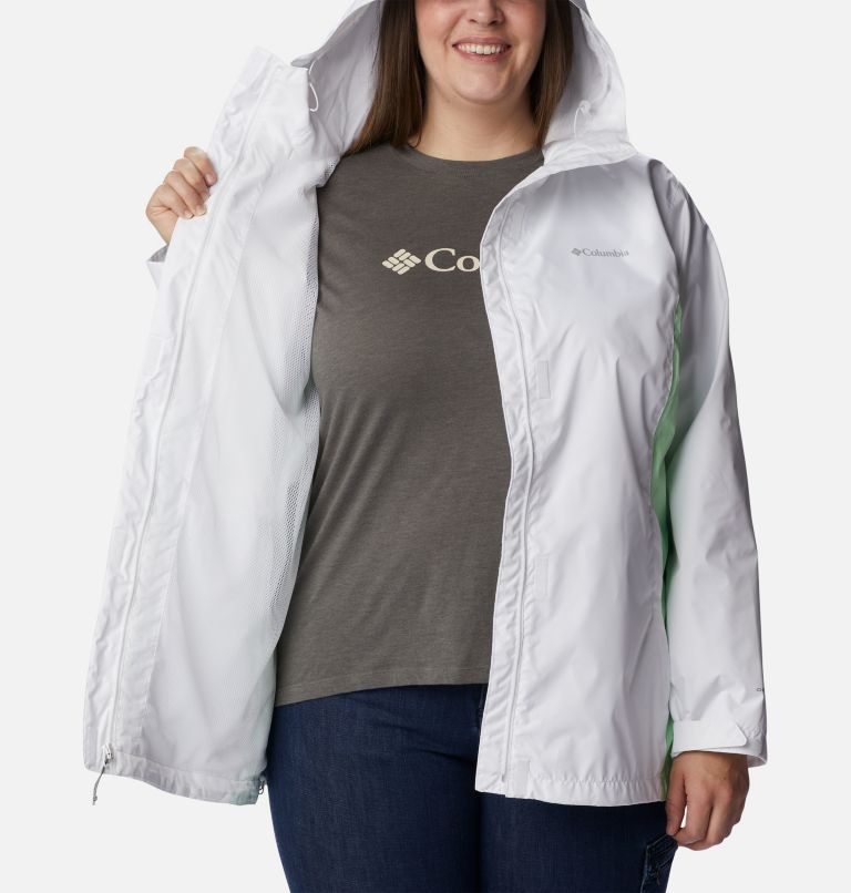 Women’s Arcadia II Rain Jacket - Plus Size, Color: White, Key West, image 5