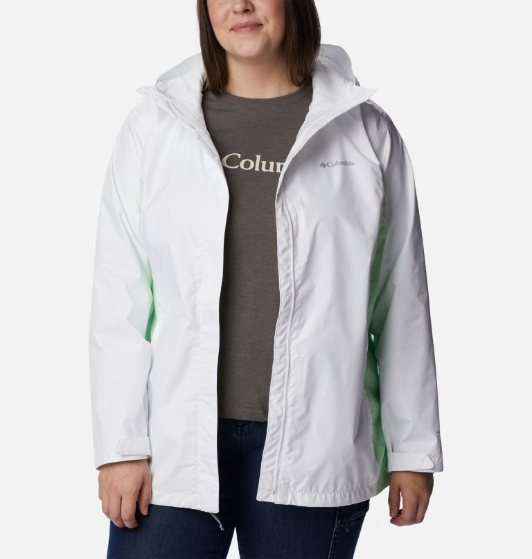 Women’s Arcadia II Rain Jacket - Plus Size, Color: White, Key West, image 8