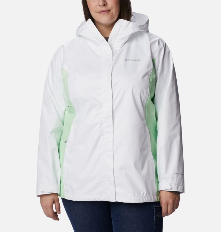 Thumbnail: Women’s Arcadia II Rain Jacket - Plus Size, Color: White, Key West, image 1