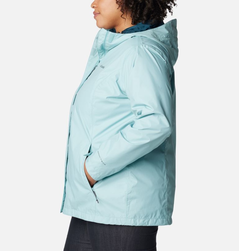 Thumbnail: Women’s Arcadia II Rain Jacket - Plus Size, Color: Aqua Haze, image 3