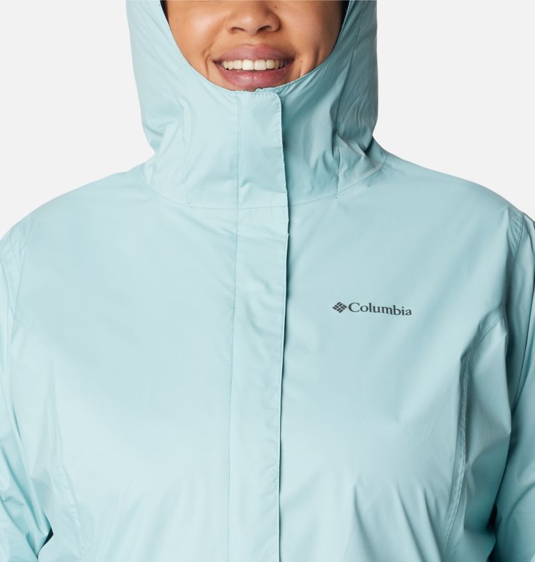 Thumbnail: Women’s Arcadia II Rain Jacket - Plus Size, Color: Aqua Haze, image 4
