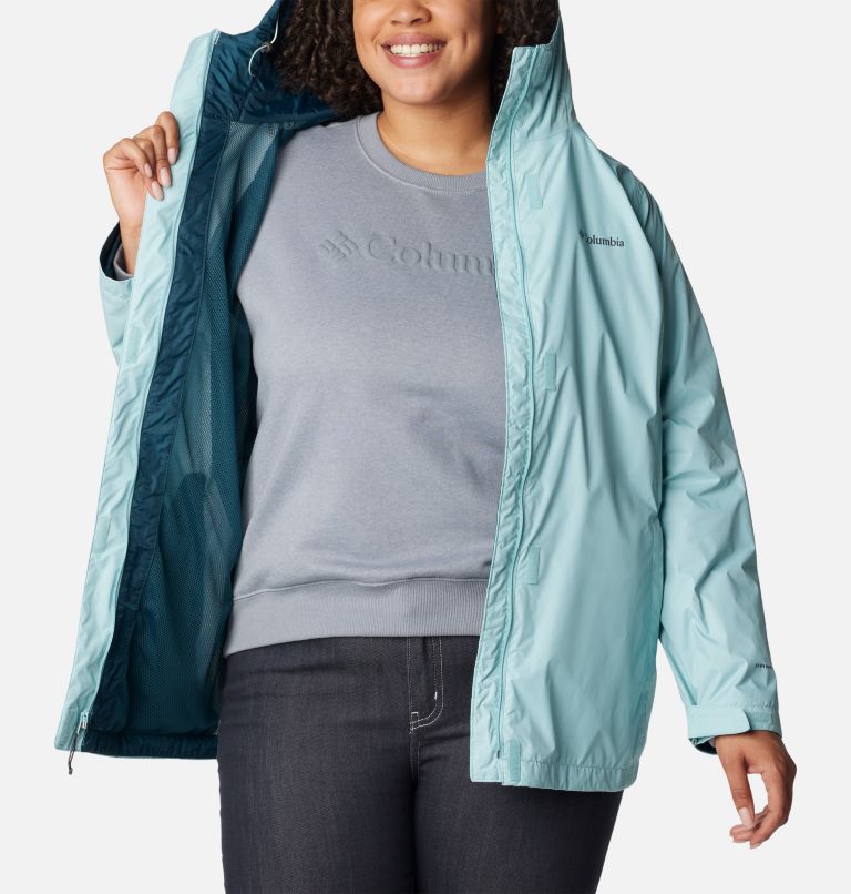 Women’s Arcadia II Rain Jacket - Plus Size, Color: Aqua Haze, image 5