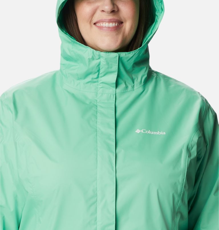 Women’s Arcadia II Rain Jacket - Plus Size, Color: Light Jade, image 4