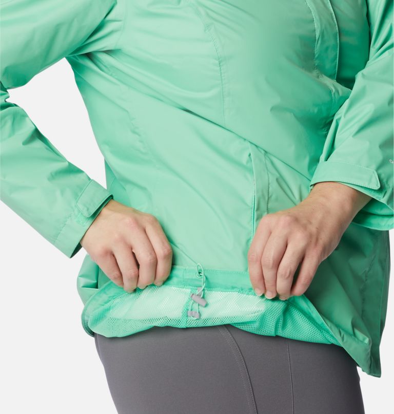 Thumbnail: Women’s Arcadia II Rain Jacket - Plus Size, Color: Light Jade, image 6